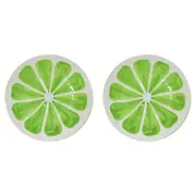 2x Lime Zest Ceramic 20cm Plate Dessert Food Serving Dish Tabletop Home Decor