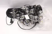(2-Pk) Globe String Lights with 65 Sockets and 65 Clear G40 Bulbs 100'