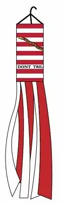 "FIRST NAVY JACK" Windsock Super Shiny polyester 5ft wind sock Don't Tread flag