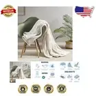 Cozy Sherpa and Fleece Heated Throw Blanket - Lightweight, Perfect for Winter