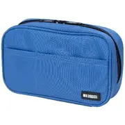 Liht Lab Single Zip Multi Compartment Pencil Case Blue