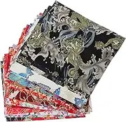 30Sheets Patchwork Fabric Bundle DIY Printing Cloth for Sewing Projects Quilting and Crafting for Home Decor and Creative Activities