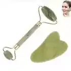 Natural Jade Roller Face Massage Gua Sha Board Jade Massager Body Face and Eyes