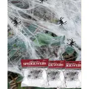 Halloween Party Ghost 5 Packs Stretchable Spider Web Spooky House Deco