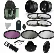 Lens & Filter Kit + Backpack for CANON EOS REBEL T3 T3I T4 T4I T4 T5I XS XSI HD