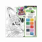 Painting Art Set Canvas 25x25cm Pearlescent 10 Watercolour Cakes - Cat