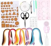PLAFOPE 1 Set DIY Paper Quilling Strips Set Craft Kit for Handmade Art Projects for Home School Use for Beginners and Experienced