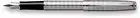 Parker Sonnet Fountain Pen Silver Tartan 18Kt Gold Broad Pt New In Box France