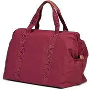 CHILDHOME, Mommy Bag, Changing Bag, Maternity Travel Bag, Large Capacity Changing Mat, Adjustable Shoulder Strap, Divider, Insulated Bag, Suitcase Feed-Out, Urban Bordeaux