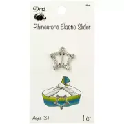 Dritz Rhinestone Elastic Slider 1/Pkg Star - NEW