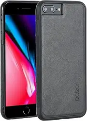 molzar GripBig Series for iPhone 8 Plus/7 Plus/6 Plus Case, Built-in Metal Plate for Magnetic Mount, Wireless Charging Support, Compatible with iPhone 8P/7P/6sP/6P, Black/Black