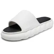 Yytlch Mens Slippers Cloud Shower Bathroom White Black US Size 9.5