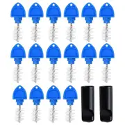 Beer Tap Plug Brush 18 Pack for Draft Beer Faucet Cap Plugs Cleaning Tap Rubber Stopper Plug Cover Blue