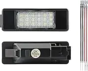 DEMULAX 2Pcs LED Car License Plate Light Number Lamps, for Citroen, C4 C2 C3 C5 C6 C8, for Peugeot, 106 1007 207 307 406 407 607 308 508 LED Car Number Plate Light