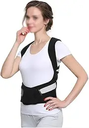 Corrector Fabric Close-Fitting and Breathable Dorsal Cross Fashion U-Shaped Shoulder Strap Design (Black, Beige) (Color : Beige, Size : M)
