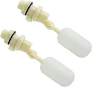2 Pack Automatic Float Valve for Troughs - Stainless Steel Level Control for Goat Float Switch - Shut Off Valve with Adjustable Arm and High-Pressure Resistance