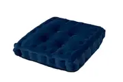 Square Solid Color Velvet Seat Cushion Thicken Chair Pad Tatami Floor Pillow Cushion-Navy