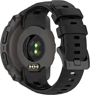 AWADUO Compatible with Garmin Instinct E 40mm Replacement Band Silicone Wrist Strap Bracelet Soft And Durable with Quick Release Smartwatch Accessorie(Black)