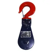 4 Ton Snatch Block Wrecker Pulley for 1/2" Wire Rope Sheave Tow with Hook Latch