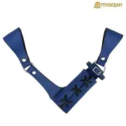 Medieval Leather Sword Frog with Belt Loop Viking Knight Warrior Holster Blue