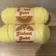 Vtg Elefant Cord Macrame #74 Light Yellow Textured Herculon Olefin Fiber 50 Yar