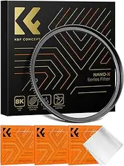 K&F Concept 67-82mm Step-Up Lens Filter Adapter Ring CNC Machined Brass Filter Adapter Rings with Cleaning Cloths, for 67mm Lens Install 82mm Filter
