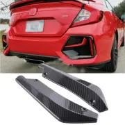 For Honda Civic SI Carbon Fibe Rear Bumper Lip Diffuser Splitter Canard Spoiler (for: Honda Civic)