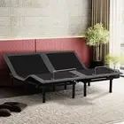 King Adjustable Bed Base: Wired Remote, Black Metal Frame