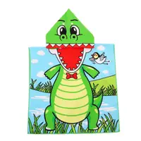 在飛比找PChome24h購物優惠-兒童斗篷浴巾 鱷魚