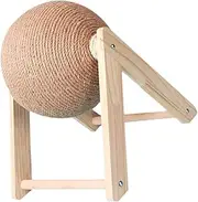 Mipcase Interesting Cat Scratch Board for Indoor Cats Durable Scratch Resistant Board with Woven Ball Floor Kitten Scratcher for Relaxation and Exercise