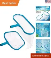 Efficient Pool Leaf Skimmer Net with Rake Set - Professional Cleaning Tools
