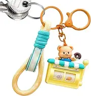 [Generic] Cartoon Bear,Doll Key Chain with Charm - Cute Bag Charm, Decoration, Backpack Decoration for Kids and Adults