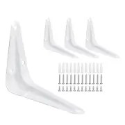 4pcs Shelf Bracket 4 x 3 Inch Metal L Angle Brackets Floating Corner Brace