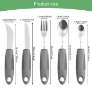 5Pcs Adaptive Utensil Set Stainless Steel Adaptive Cutlery Set Bendable qiiMe