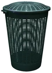 Home Leisure Linen Hamper 62L Grey Laundry Cleaning Home Organisation