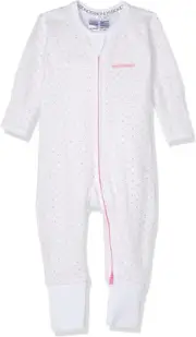 Bonds Baby Zippy - Terry Poodlette Zip Wondersuit, White & Pink Spot, 3 (24-3...