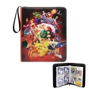 Leather Pokemon Cards Binder Album Book Game Card Collectors Portfolio 400 Slots Pikachu&Friends 2