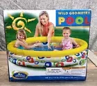 Wild Geometry Three Ring Inflatable Kids Pool By Intex 58” X 13”