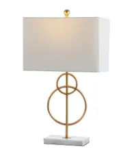 JONATHAN Y Designs Haines 26in Marble Metal LED Table Lamp