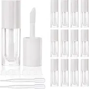 COSIDEA 14pcs Empty 6ml big brush lip gloss tubes for DIY lip gloss,White lipgloss containers