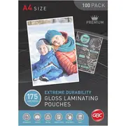 GBC Laminating Pouch 175 Micron A4 Clear Pack 100
