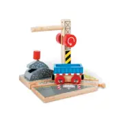 BigJigs - Gravel Crane - Wooden Railway Magnetic Toy Train Accessory (BJT253)
