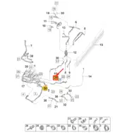PORSCHE Taycan Engine Coolant Pipe 9J1121034A NEW GENUINE