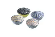 4x Lemon & Lime Moroccan Deco 15.5cm Ceramic Serving Food Soup Bowl Round Asstd