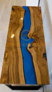 New Custom Order Blue Epoxy Dining coffee Table Tops walnut Table Home Decor