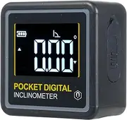 x 90° Portable Digital Inclinometer Backlight Digital Protractor Slope Meter Digital Angle Ruler Single-side Magnetics Multifunctional Protractor Digital Level with 2 Modes, Finder Angle for