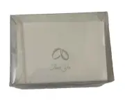 thank you wedding cards Silver Rings MINI WHITE ENVELOPES bundle of 36