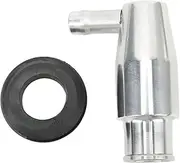 XTevu Billet Aluminum PCV Valve, 3 4in PCV Valve Cover Breather with Grommet Polished Aluminum 6008, Hose Barb for SBC