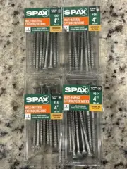 4-Pack!! Spax Deck Screws No. 14 X 4" L Star Flat Head Multipurpose/ Exterior