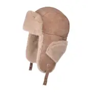 Fashion Windproof Faux Fur Pilot Cap Outdoor Fluffy Ear Protection Hat Thickened Warm Winter Earflap Hat Men
